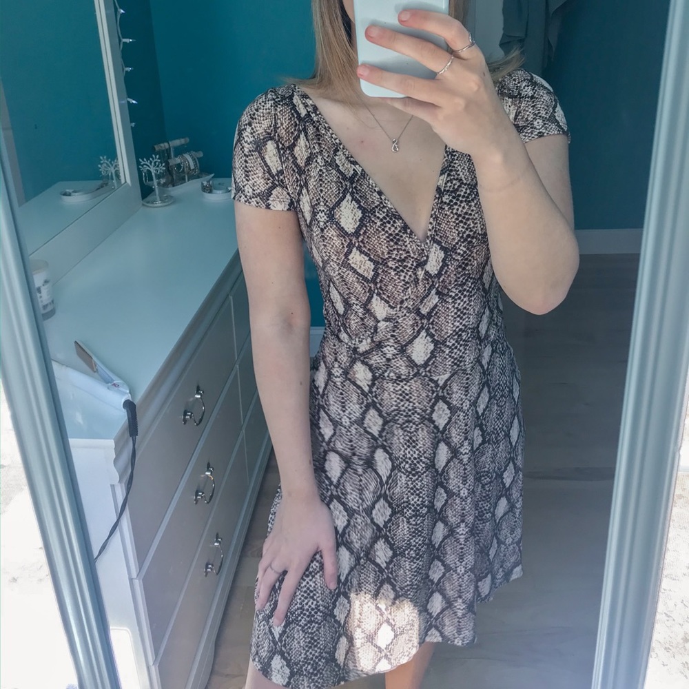 Snakeskin Printed Dress